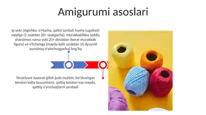 Turliy qalinlikdagi iplardan o‘yinchoqlar yasash 3