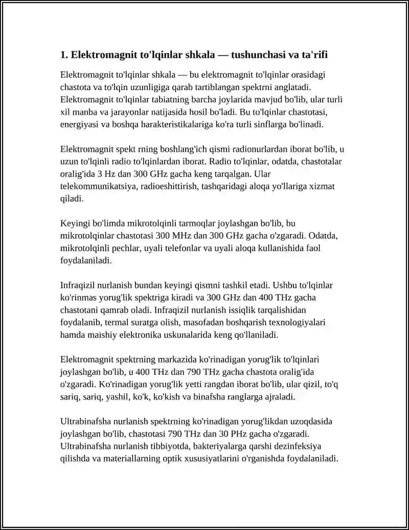 ELEKTROMAGNIT TO'LQINLAR SHKALASI 3