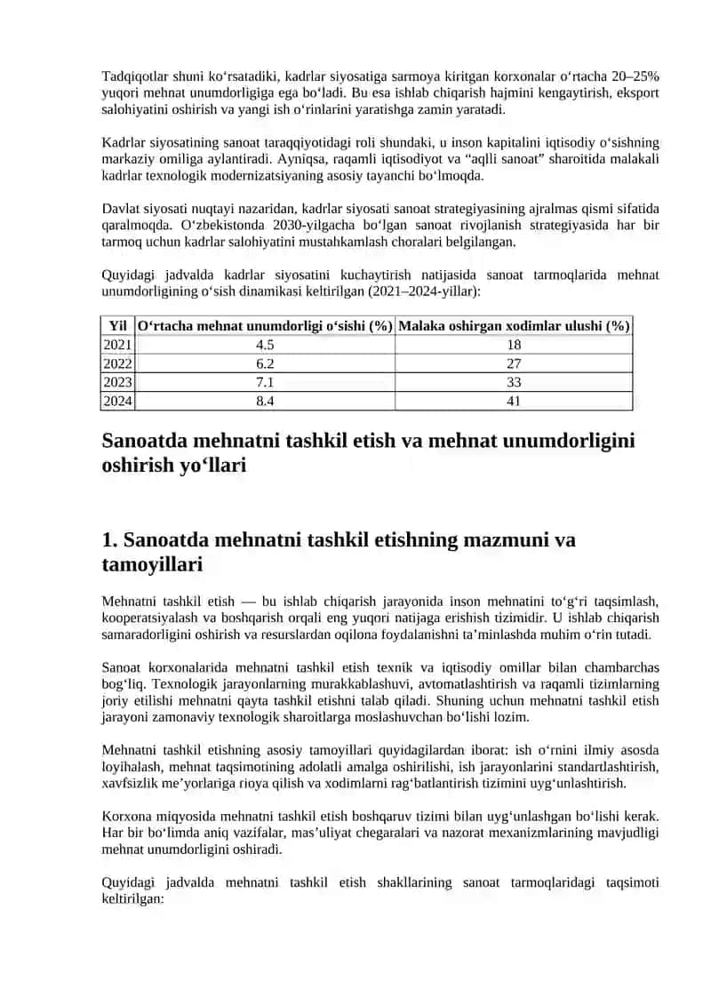 Kadrlar siyosati va uning sanoat taraqqiyotidagi roli 3