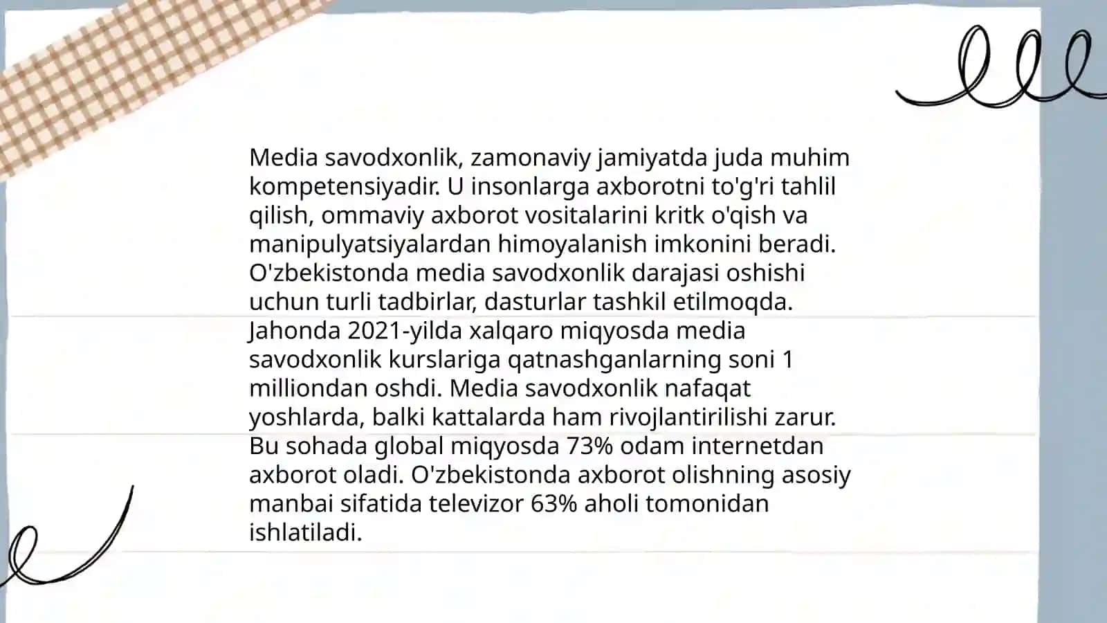 Media savodxonligni qanday oshish mumkin 3