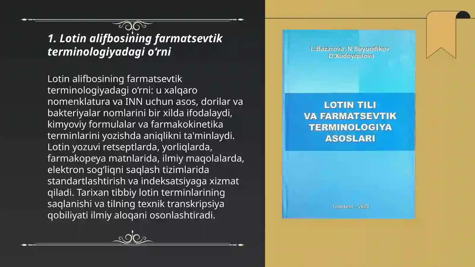 Farmatsevtik terminologiyada lotin tili 3