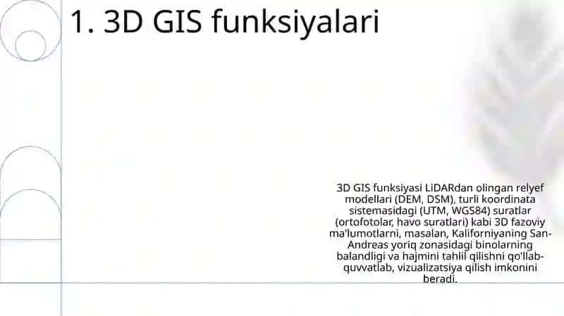 Geografik axborot tizm imkoniyatlari 3