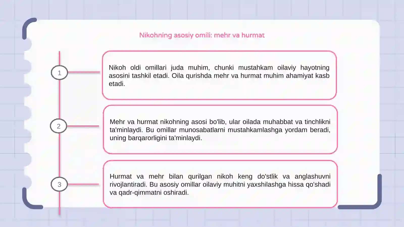 Nikohning asosiy omili: mehr va hurmat 3