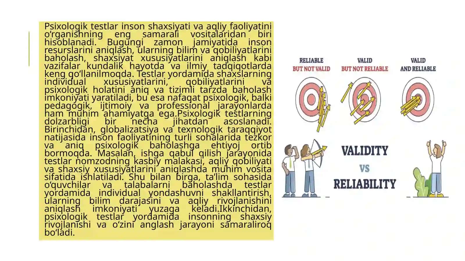 Hozirgizamon psixologiyasida testning dolzarb muammolari mavzusida tayyor taqdimot 3