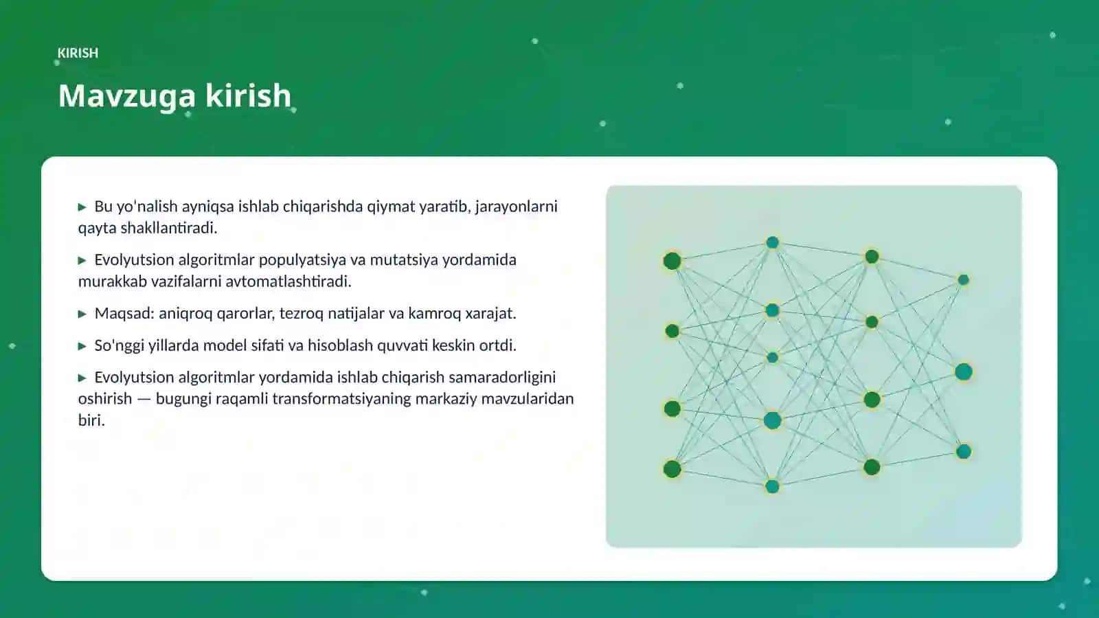Evolyutsion algoritmlar yordamida ishlab chiqarish samaradorligini oshirish 3