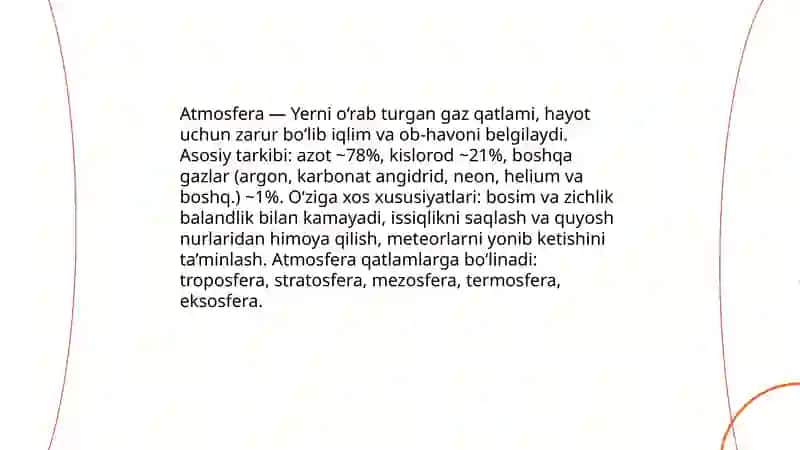Atmosfera va uning tuzilishi 3