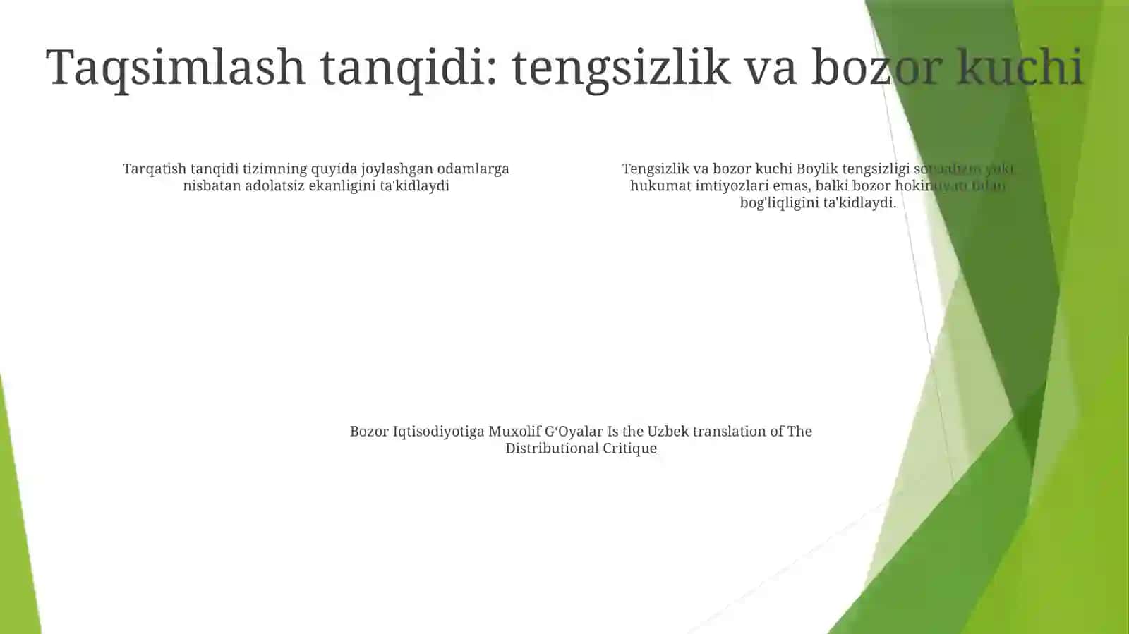 Bozor Iqtisodiyotiga Muxolif G‘Oyalar 3