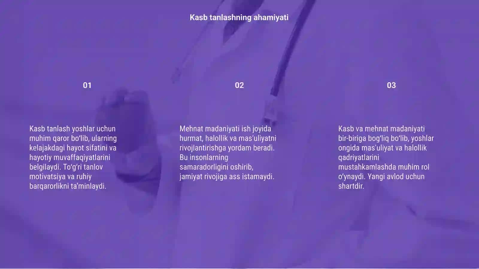Kasb tanlash va mehnat madaniyati 3