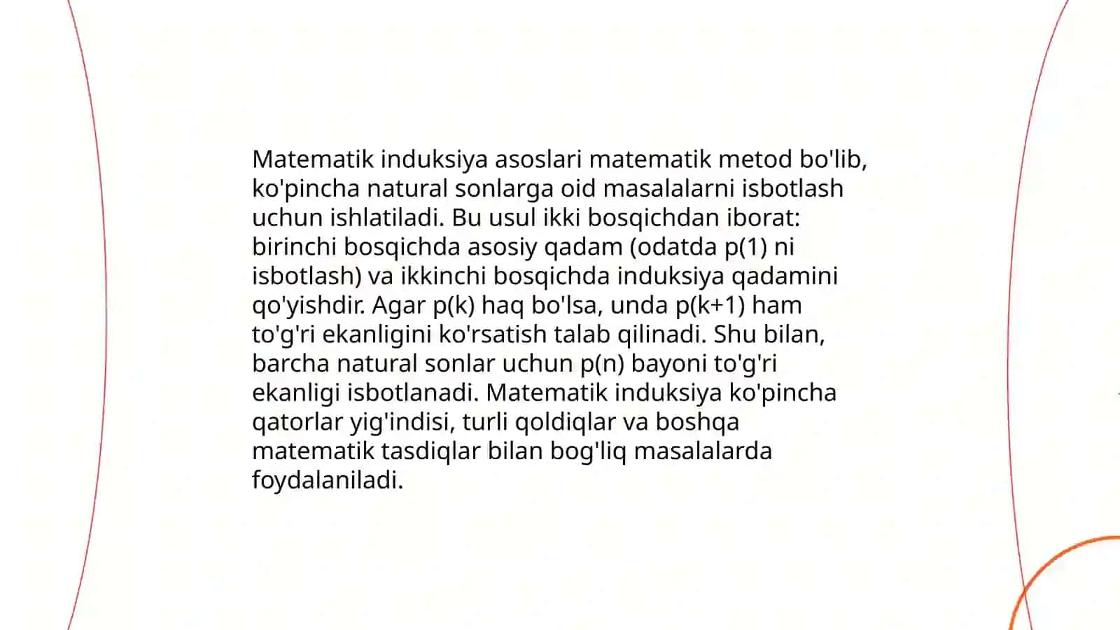 Geometrik isbotlashda matematik induksiyaning tatbiqlari 3
