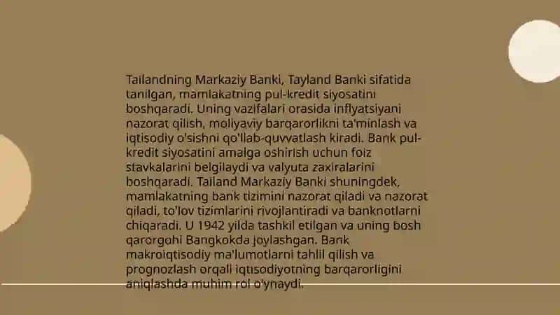 Tailandning Markaziy Banki 3
