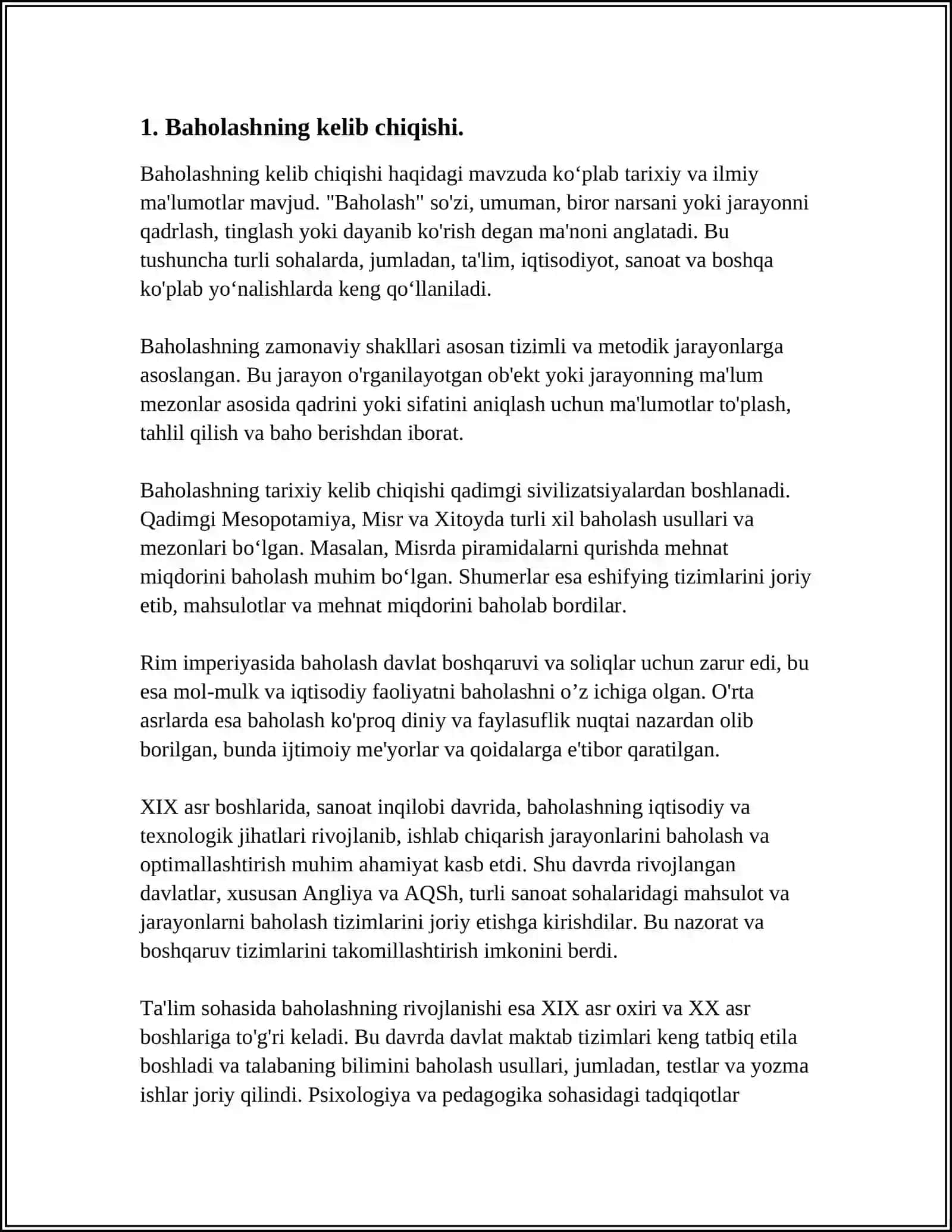 ERTA YOSHDAGI TA'LIMNI BAHOLASH TARIXI 3