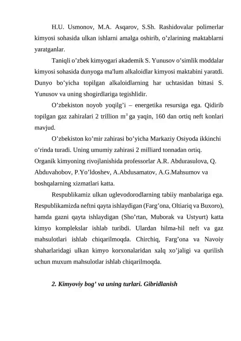 Organik kimyo fanining rivojlanishi 3