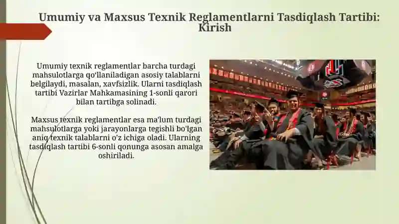 Umumiy va Maxsus Texnik Reglamentlarni Tasdiqlash Tartibi 3