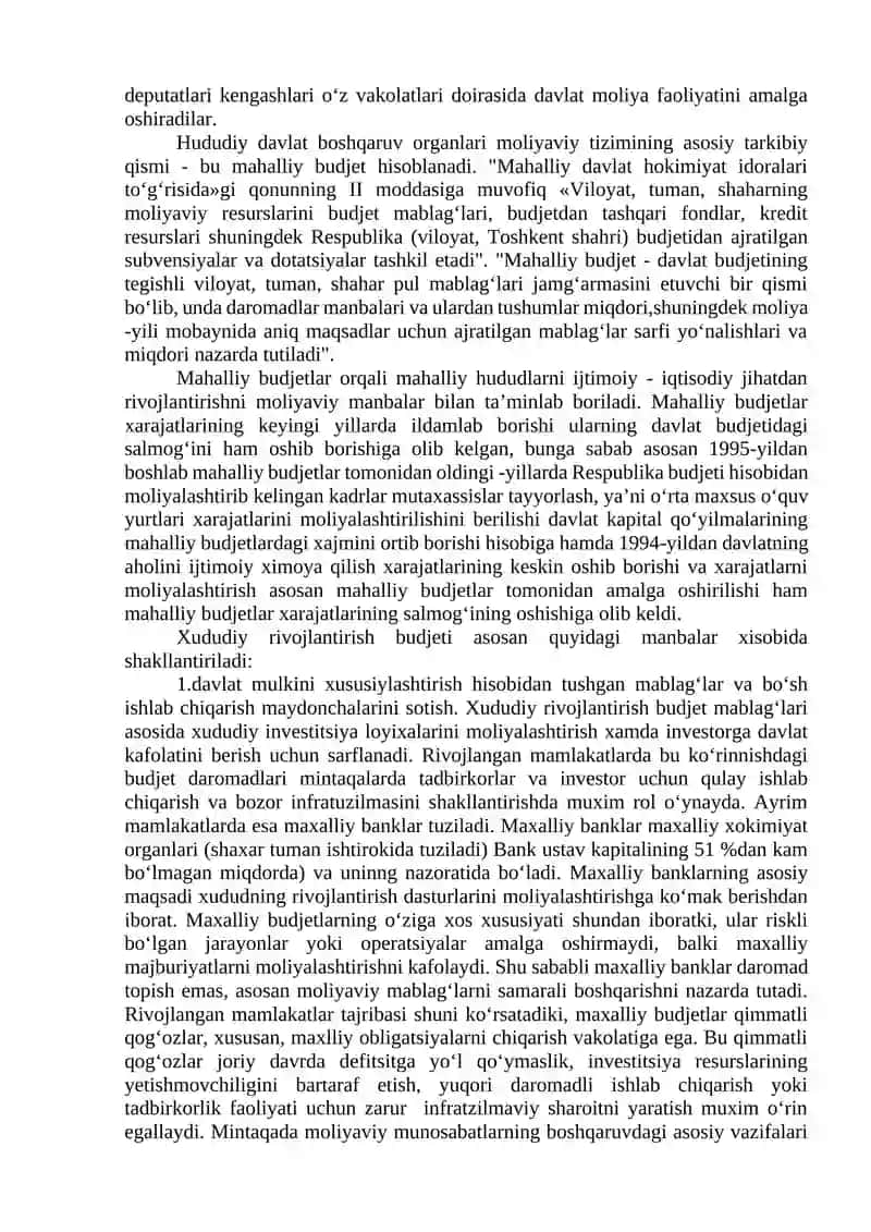 MINTAQALAR MOLIYASI VA UNI TARTIBGA SOLISH 3