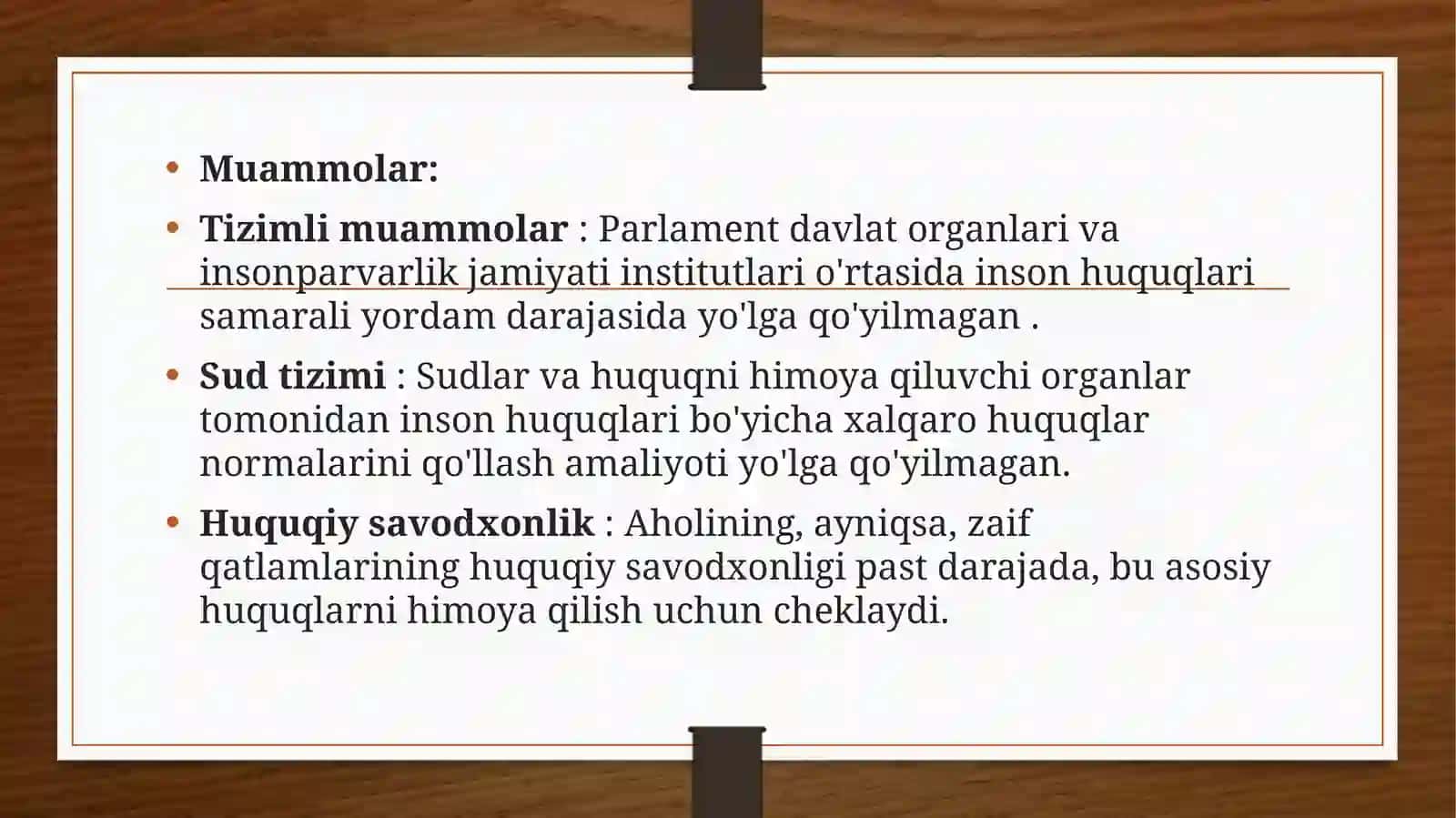 Inson huquqlarini ta’minlash global muammo sifatida. 3