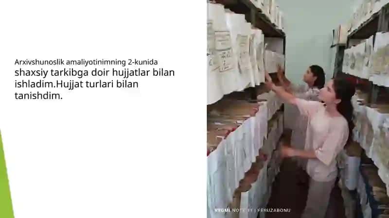 Arxivshunoslik malaka amaliyoti 3