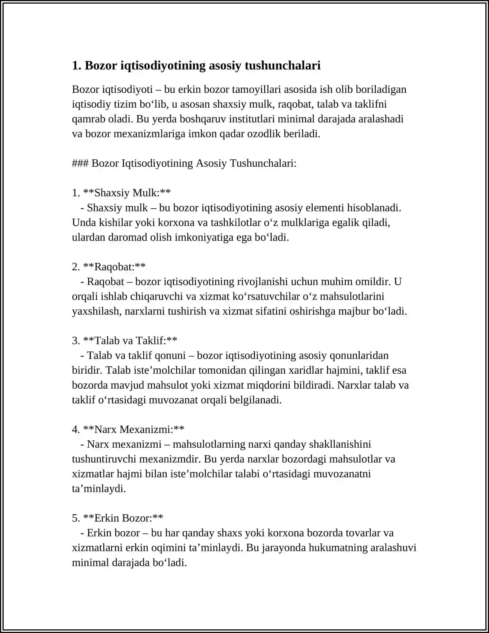 BOZOR IQTISODIYOTINING ASOSIY MODELLARI 3