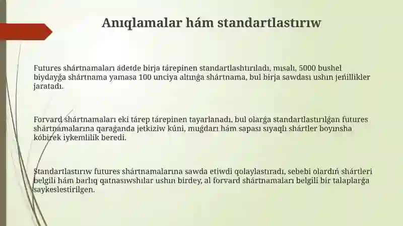 Futures shártnamaları 3