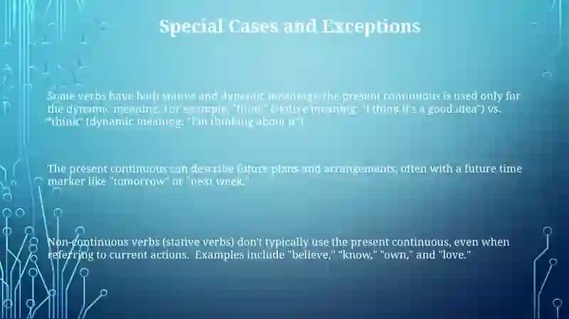 Present Continuous Tense 3