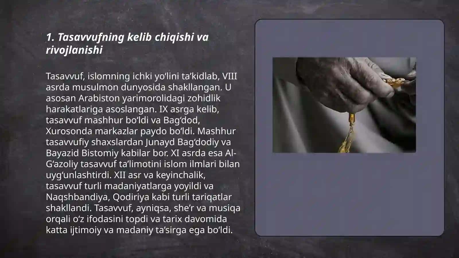 Tasavvuf taʼlimotlarining Sharq madaniyatiga ta`siri 3