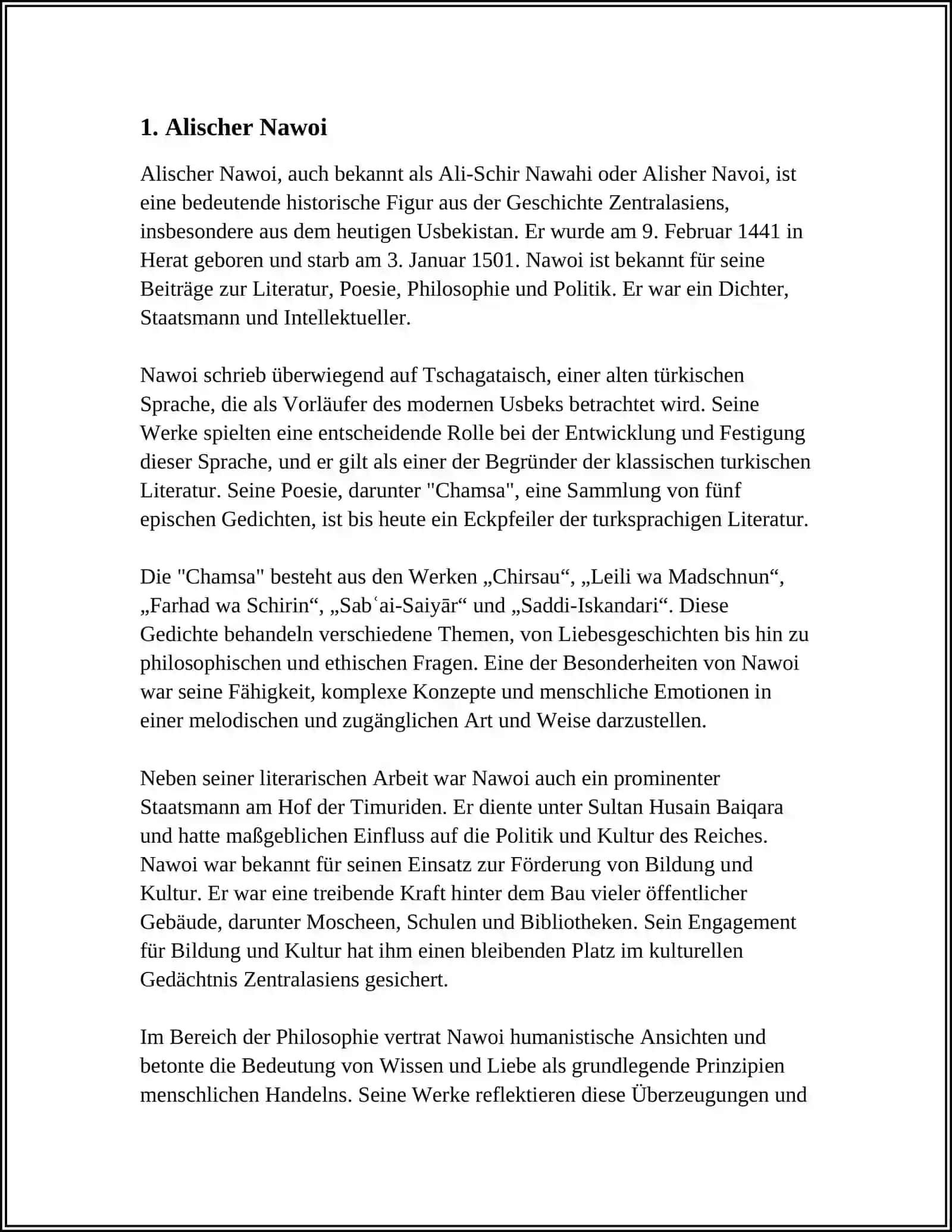WELTBERÜHMT MENSCHEN USBEKISTANS 3