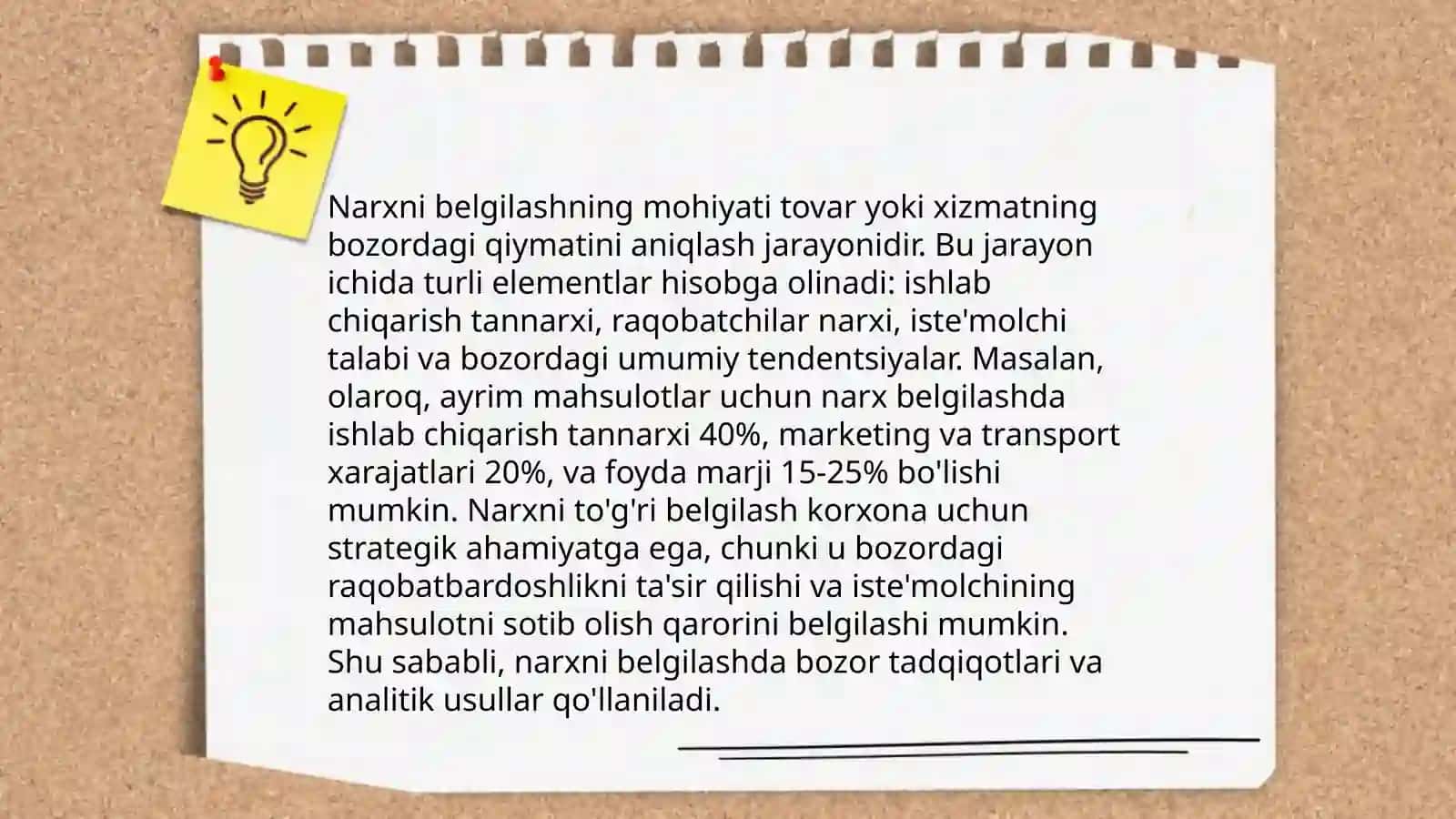 Narxni belgilash va unga taʼsir etuvchi omillar 3