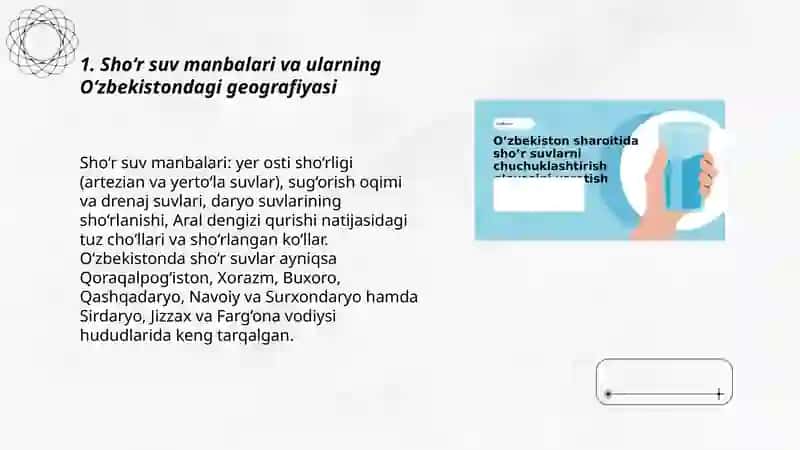 O‘zbekiston sharoitida sho‘r suvlarni chuchuklashtirish g‘oyasini yaratish 3