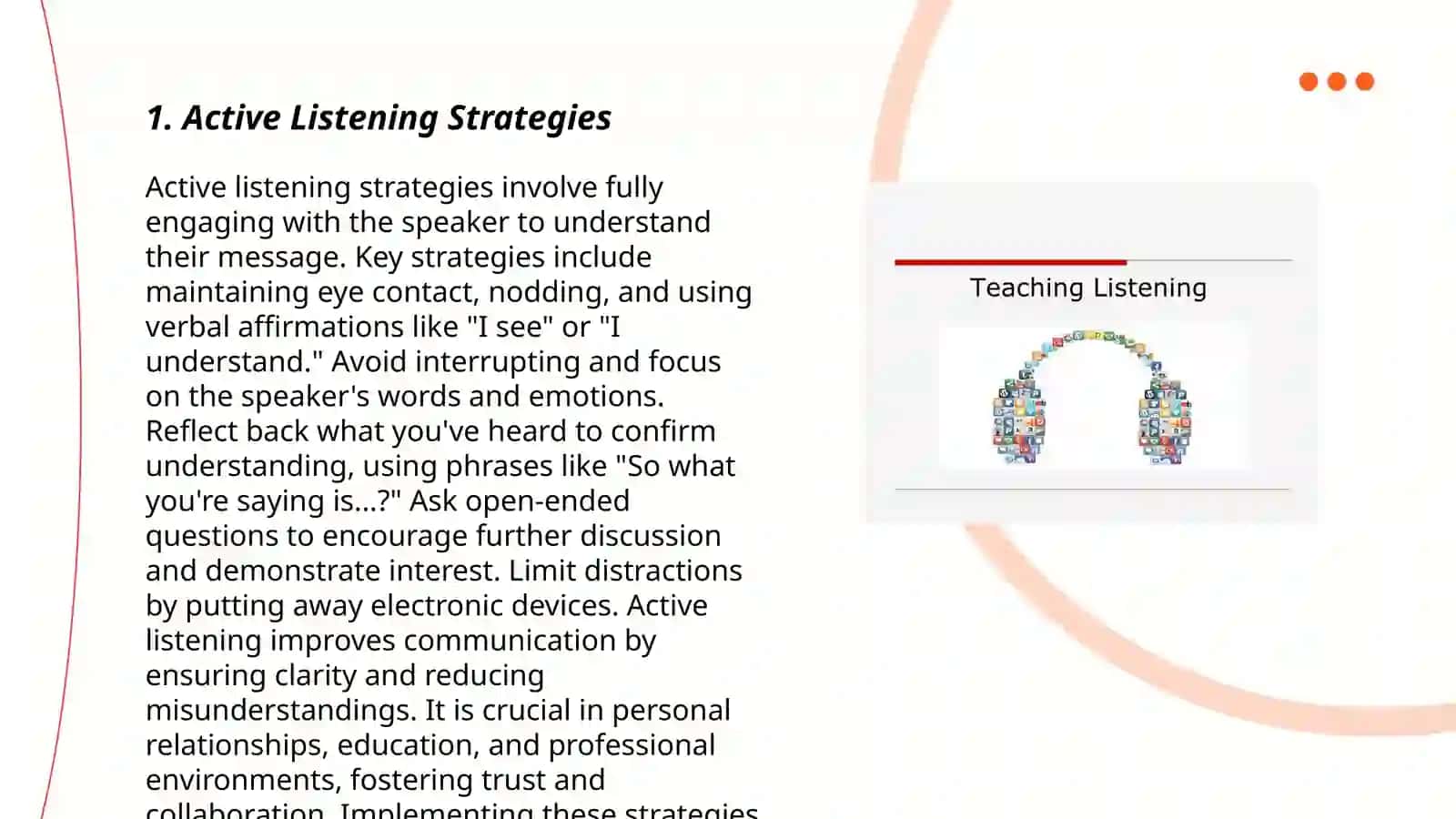 Materials for teaching listening 3