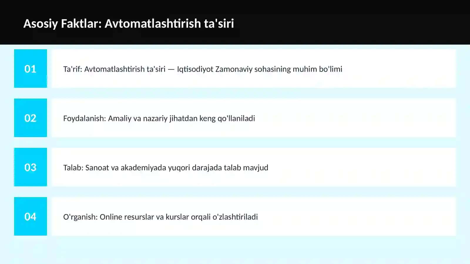 Avtomatlashtirish ta'siri 3