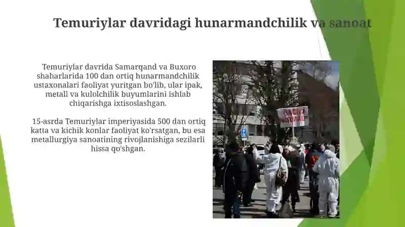 Temuriylar davridagi hunarmandchilik va sanoat 3