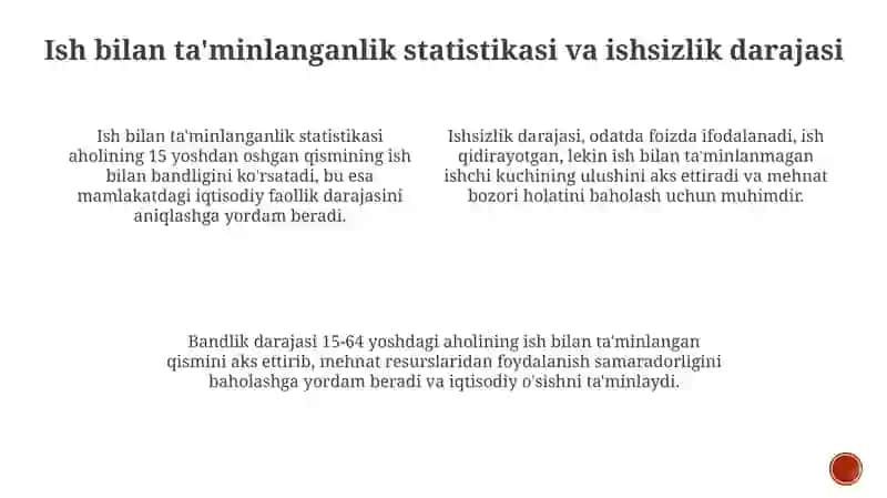 Aholi bandligi statistikasi 3