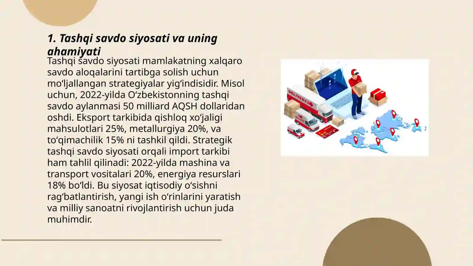 Tashqi savdo siyosati va uning ahamiyati 3