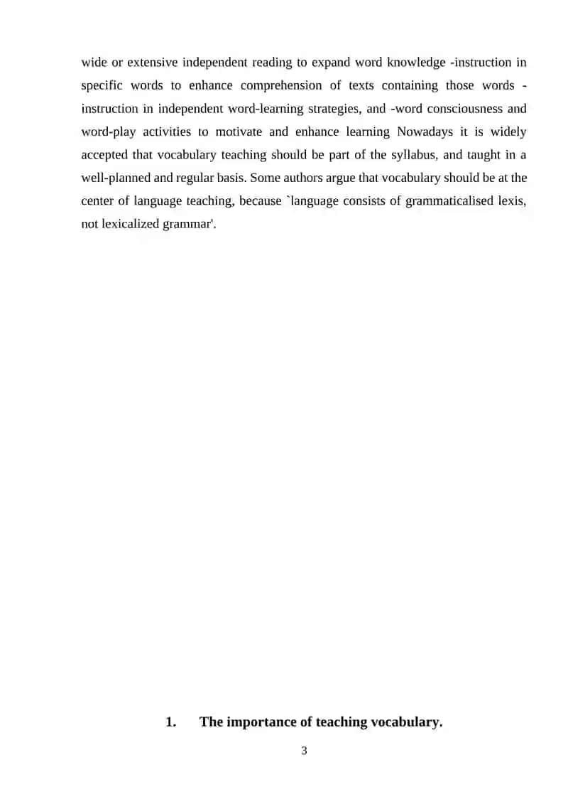 Developing Vocabulary Skills of the Academic lyceum Learners 3