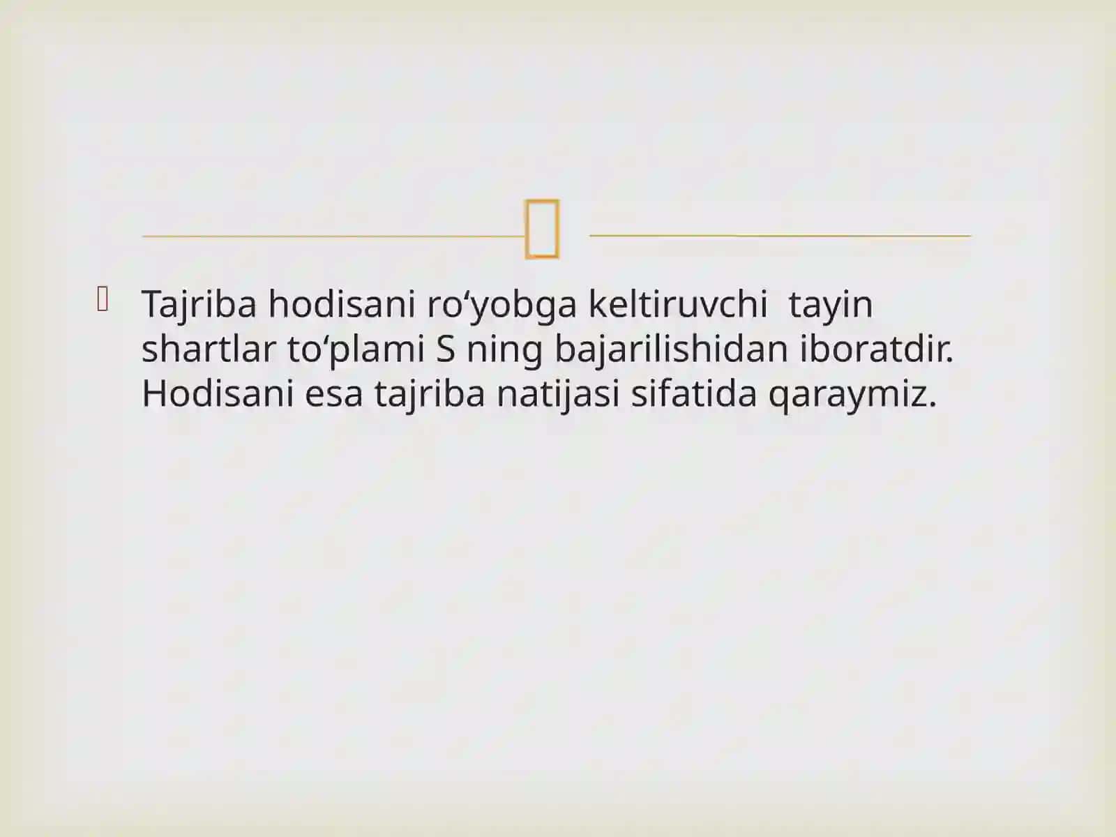 Elementar hodisolar fazosi. Hodisalar ustida amallar 3