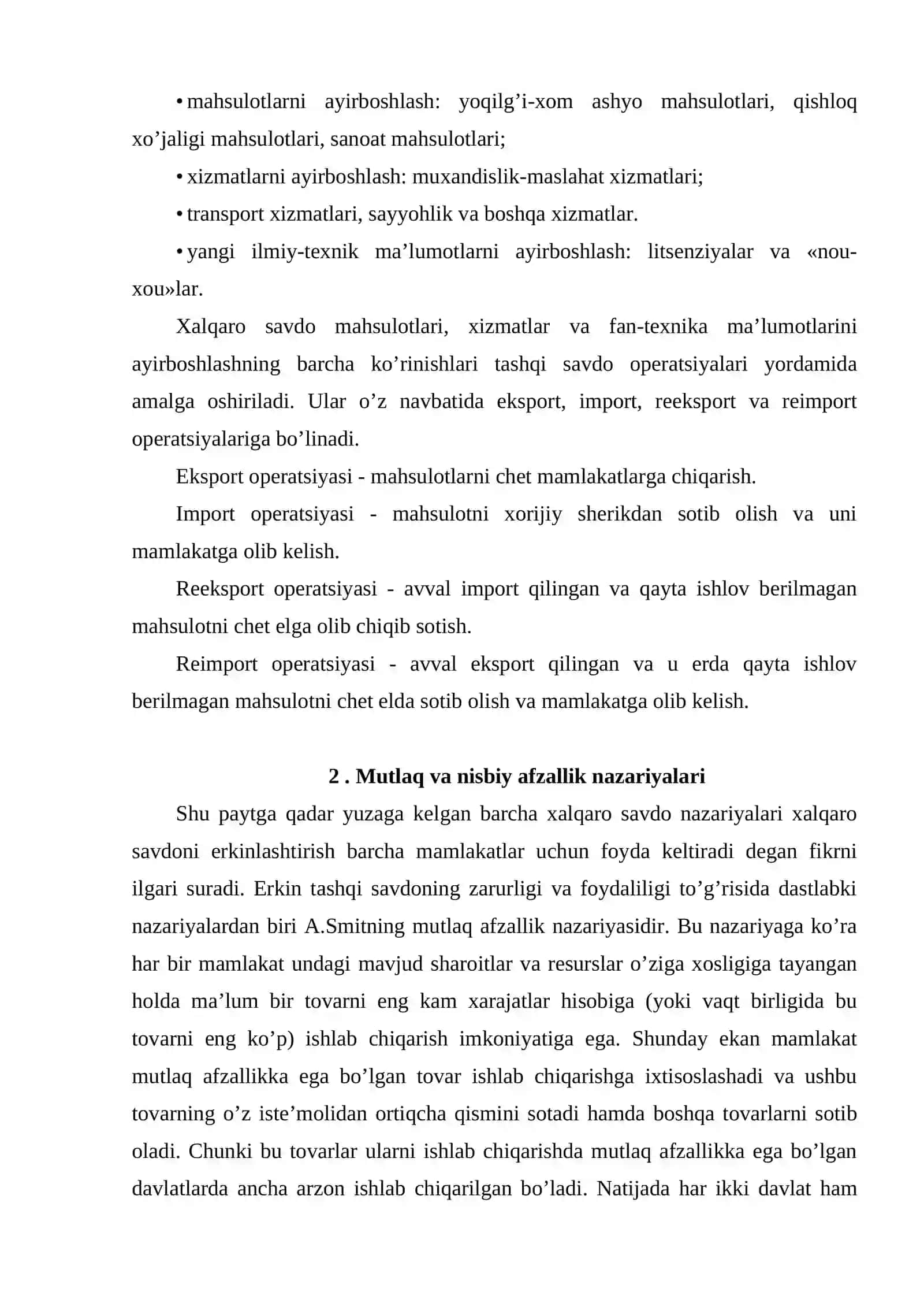 Xalqaro savdo nazariyasi 3