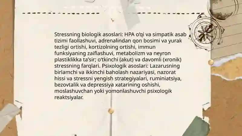 Stress va stressni bartaraf etuvchi psixologik mashg’ulotlar 3