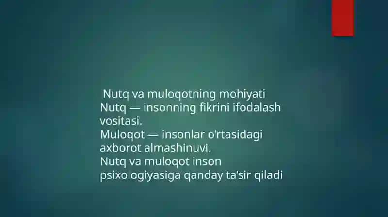 Nutq va Muloqot Psixologiyasi 3