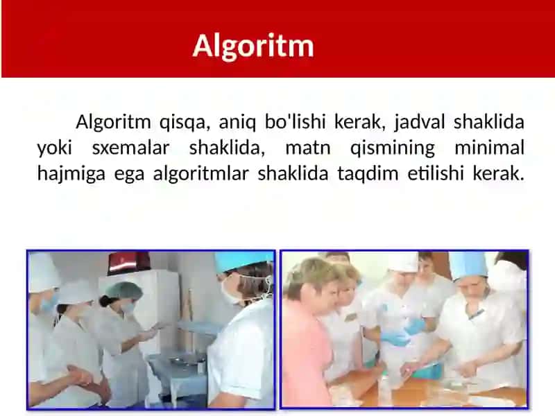 Tibbiy masalalarni algoritmlash asoslari 3