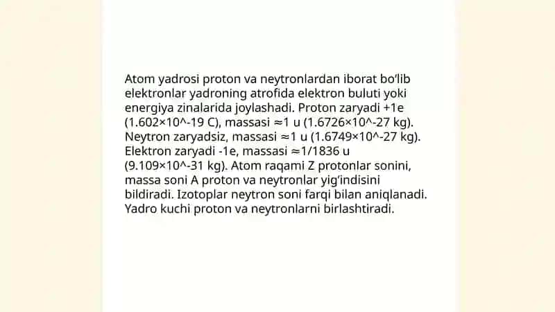 Atom tuzilishi va atom tuzilishi haqida nazariyalar 3