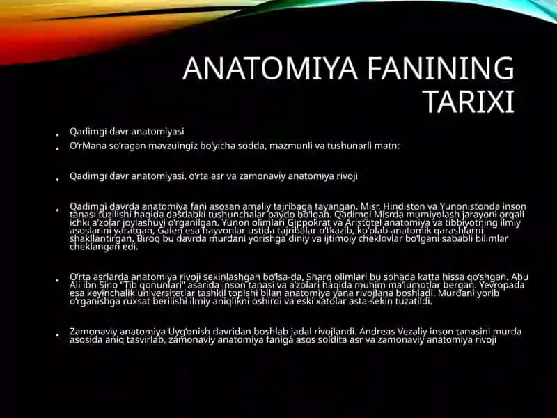 Anatomiya faniga kirish 3