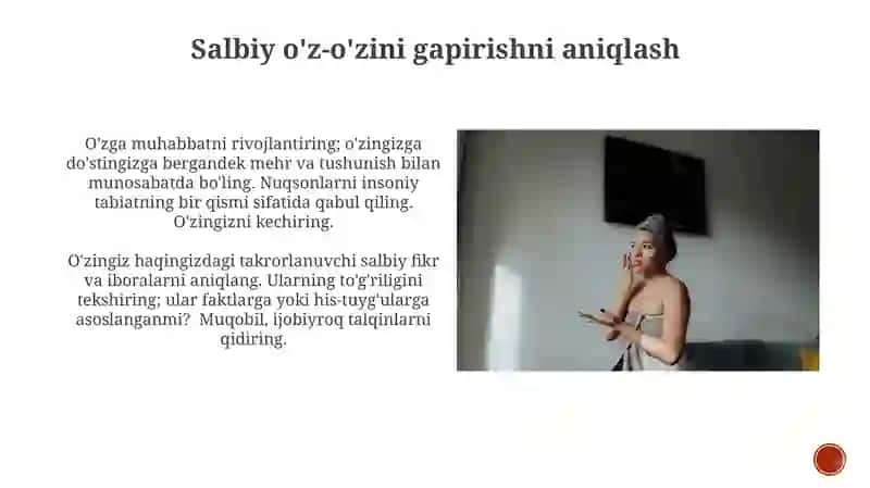 O'z-o'zini baholash 3