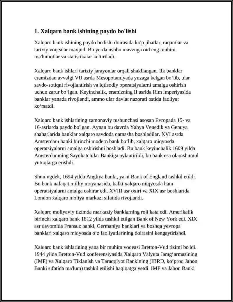 XALQARO BANK ISHINING QISQACHA TARIXI 3