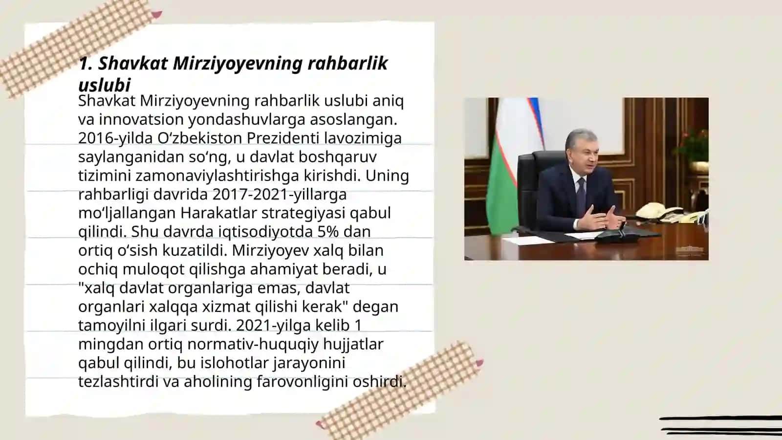 Shavkat Mirziyoyevning rahbarlik uslubi 3