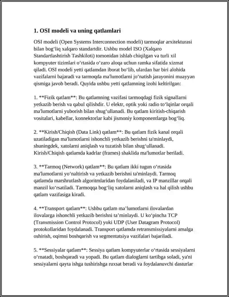 KOMPYUTER TARMOQLARINING STANDART TEXNOLOGIYALARI 3