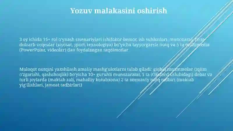 O'quvchilarning og'zaki, yozma va bog'lanishli nutqini o'stirish usullari 3