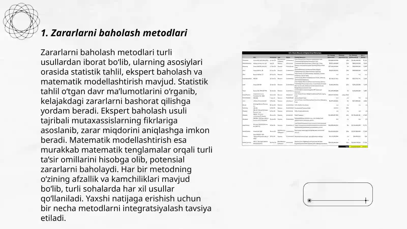 Zararlarni baholash metodlari 3