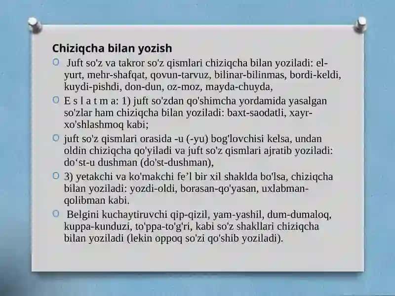 Imlo qoidalari 3