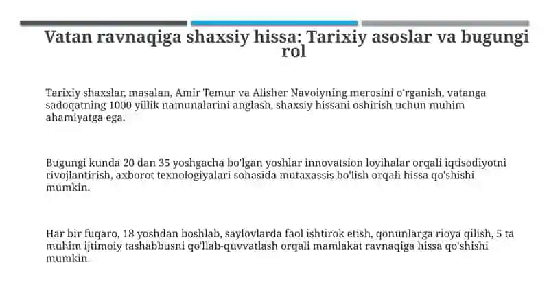 Vatan taraqqiyotiga men ham ma'sulman 3