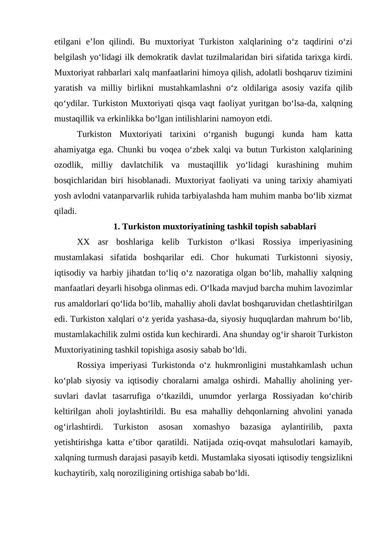 Turkiston muxtoriyati va uning tarixiy ahamiyati 3