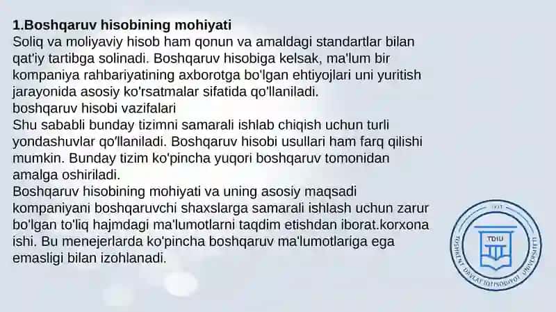Boshqaruv hisobiga kirish 3